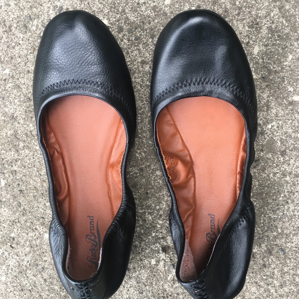 Lucky Brand Elysia Leather Ballet Flats